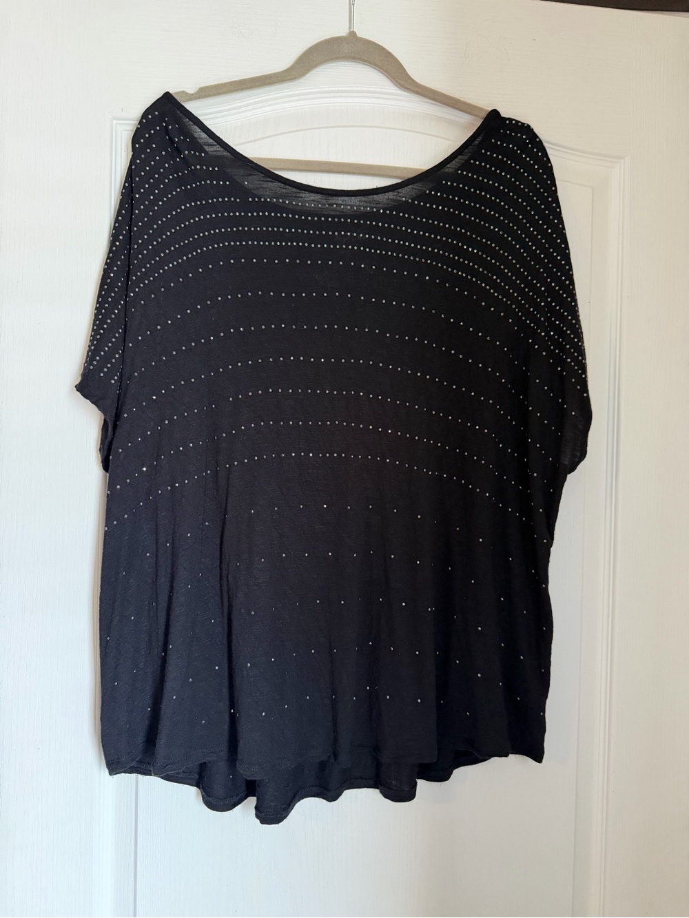 Apt. 9 Black Detailed Short Sleeve Women’s Top Size 3X